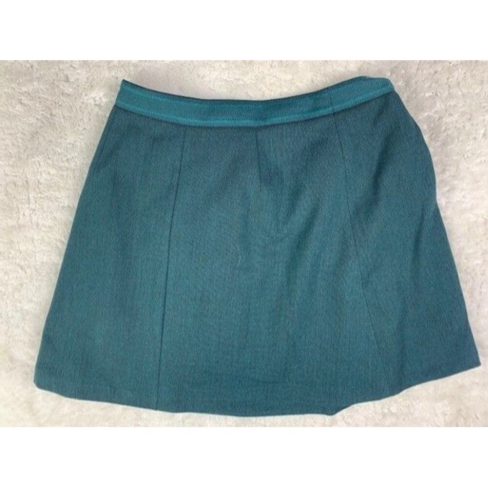 The Limited Size S Womens Flare Skirt Green Short Stretch